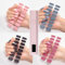Quinnas Gel Nail Stickers With UV Light Kit, Vorist Gel Nail Strips, Semi Cured Gel Nail Strips, Gel Nail Polish Kit With UV Light, 4 Colors With UV Light (Set-D)