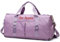 Personalisierte Reisetasche, Turnbeutel mit Gesticktem Namen, Sporttasche mit Trocken und Nassfach und Schuhfach, Personalisierte Turnbeutel für Herren/Damen, Tanz und Yoga Tasche (lila)