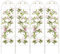 COSTWAY Lot de 4 Treillis de Jardin en Métal 180 x 50 cm, Clôture Décorative pour Plante Grimpante, Grille Fleurs Antirouille pour Jardin, Cour, Patio (Blanc)