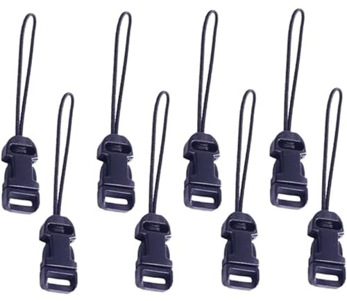TRHDFW 4 Pcs Black Quick Release Camera Strap QD Loops Connector Adapter - Camera Quick Release Clip Compatible for All Compact Digital Cameras,Binoculars, Drone Remote Control and USB Stick