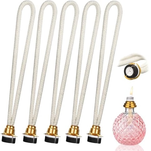 5 Stück Duftlampe Docht, Docht für Duftlampe mit Katalytischem Brenner | Docht für Öllampen, Ersatzdocht Öllampendocht für Raumluft Verbessern Aromatherapie