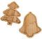 JUOPZKENN 2 Pezzi Tagliere per Salumi Natalizi, Decorazioni Stagionali Cucina Natalizia Tagliere in Legno a Forma di Albero di Natale Taglieri Decorativi per Cucina