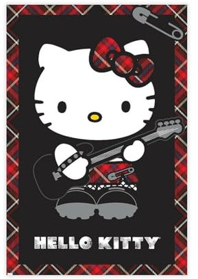 tcagd Hello Kitty 1 Leinwand-Poster, Wandkunst, Dekordruck, Bild Gemälde für Wohnzimmer, Schlafzimmer, Dekoration, 30 x 45 cm