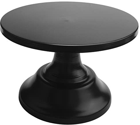 Yuattory Alzata per Torta nel Metallo con Piedistallo Rotondo Supporto per Dessert con Supporto per Cupcake Vassoio per Espositore per Cupcake per Feste di Compleanno e Matrimoni (Nero)
