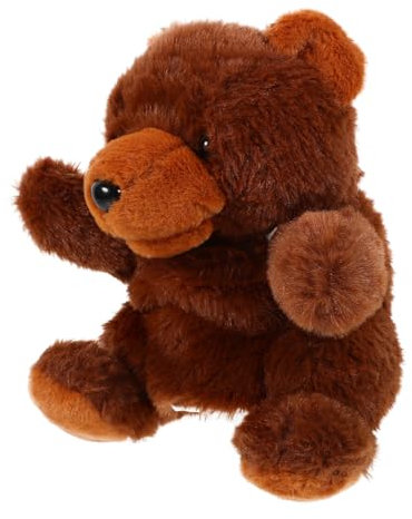 ifundom Kleiner Teddybär Handpuppen-plüschtier Interaktive Handpuppe Braunbär Üsch Tierhandpuppe Für Ideales Zum Geschichtenerzählen Weiches Material Fördert Kreativität Und Fantasie