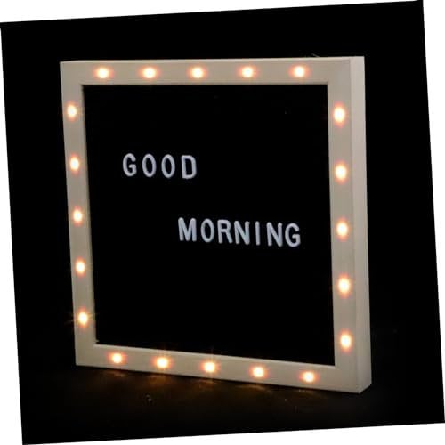 jojofuny 1Satz LED Message Board aus Holz Kreatives Abwischbares Nachrichtensystem mit LED Lichtern für Zuhause Restaurants und Geschäfte Perfektes für Verschiedene Anlässe