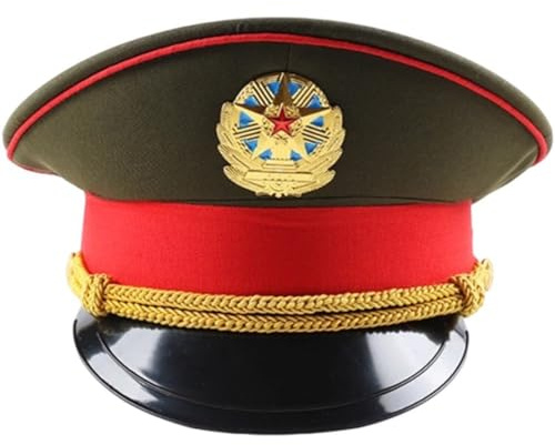 Fituenly Militärhut, Verstellbar, Militärmütze, Schirmmütze, Offiziersmütze Für Matrosen, Marine, Admiral, Halloween, Cosplay, Kostümzubehör