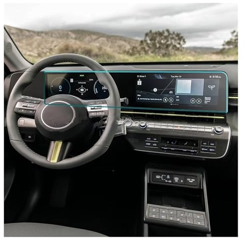 Navigation Screen Protector TPU Screen Protector 12.3 Inch Car Infotainment Radio GPS Navigation Display Protective Film Interior For Hyundai For Kona 2024 GPS Screen Protector(Right hand drive)