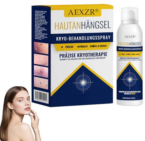 AEXZR Hautanhangsel-Kryo-Behandlungsspray, 2026 stielwarzen entferner, AEXZR warzenentferner spray, Natürliche Inhaltsstoffe, geeignet für alle Hauttypen (1 Stück)