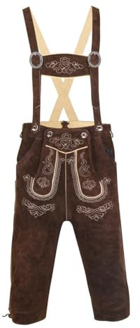 TR MarthaHerren Trachten Kniebundhose - Herren , Braun Dunkelbraun, 46