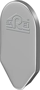 SAREI Haus- und Dachtechnik 4055664000985 Sarei Ortblech Abschlusskappe, Alu-Natur