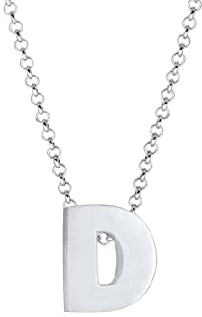 Elli Halskette Damen Buchstabe D Initialen Trend Minimal in 925 Sterling Silber