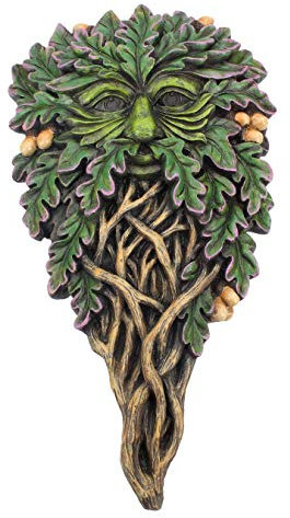 Nemesis Now Wandschild aus Eichenholz, 18 cm, Grün