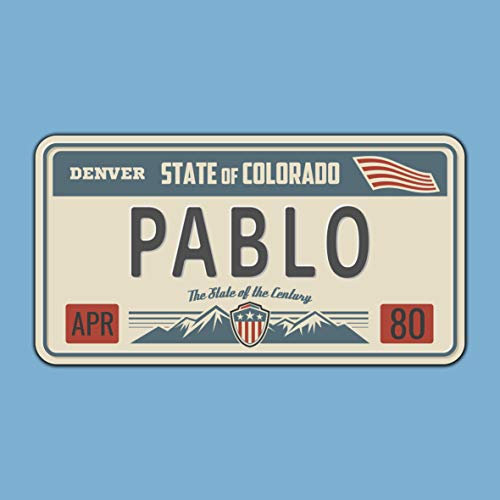 Dekoratives Nummernschild, aus Aluminium oder PVC, bedruckt im Vintage-Stil, Amerikanischer Stil, personalisierbar, 8 Modelle