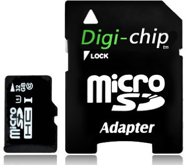 Digi-Chip 32GB Micro-SD Memory Card for Dash Cams - Orskey, Crosstour, Supereye, Vantrue, Z-Edge, Chortan, Eyesun, Auto-Vox, Campark in car dash cam memory
