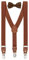 BomGuard 3 Clips Kinder Hosenträger Fliege Set - Kleinkind Junge Mädchen,cognac-braun