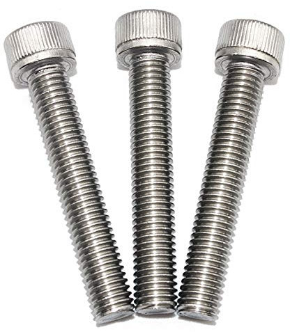 Lot de 5 vis à tête cylindrique à six pans creux - M8 x 50 mm - Vis à tête cylindrique ISO 4762 - DIN 912 - Vis filetées - Acier inoxydable A2 V5A - Inoxydable