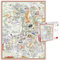 Comical Map Of Wales, Artwork By Tim Bulmer - 1000 Piece Puzzle For Adults, Large Puzzle 66cm X 50cm In Size. Challenging To Complete But Fun And Humorous. Makes A Great Gift For Birthdays