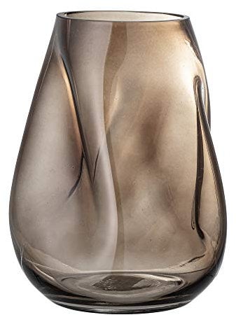 Bloomingville Vase Ingolf aus Glas in der Farbe Braun, Größe: 26x18x19 cm, 82048946