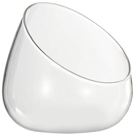HEMOTON Florero De Vidrio para Terrarios,Recipiente Suculento,JarróN Redondo Transparente,Cuenco de Corte Inclinado de Vidrio,Terrario Cristal para Plantas, DecoracióN del Hogar