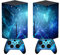 PlayVital Skin für Xbox Series X, Aufkleber Stickers Vinyl-Skins Schutzfolie Design Folie Zubehör für Xbox Series X Konsole Controller-Blauer Nebel