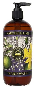 The English Soap Company Kew Gardens Luxuriöse Hand- und Körperwäsche, erfrischende botanische Reinigung mit reichhaltigem Schaum, Narzissen-Limetten-Duft 500 ml
