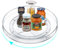 1 Pcs Drehteller Organizer Transparent, Drehbares Gewürzregal, Gewürzregal Drehteller, KüHlschrank Organizer Drehteller, für Küchen, KühlschräNke, Schränke, Sideboards, 360 Grad Drehbar