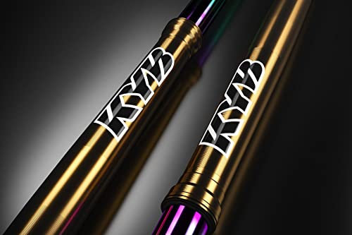 Adesivi Forcelle Fork Stichers In Crystal Motocross Enduro Compatibili Per KYB Nero (04)