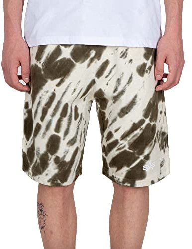 Alpha Industries Tie Dye Shorts for Men Dark Olive