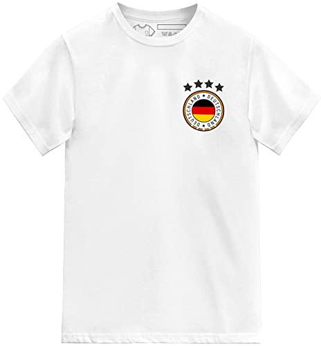 Barn Tyskland fotbollströja bomull tyskt lag t-shirt, Röd, 12-13 Years