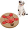 Relaxdays Intelligenzspielzeug für Hunde, Leckerli verstecken, interaktives Hundespielzeug Intelligenz, MDF, natur/rot, 1 Stück