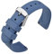 ANNEFIT Watch Straps, Silicone Quick Release Soft Rubber Replacement Watch Band 20mm with Silver Buckle (Blue)