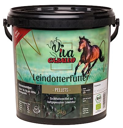 DIE ÖLFREUNDE Viva Caballo Bio Leindotterpellets 5kg | für Pferde | hochwertiges Pferdefutter | nachhaltiges Bio Futter | Vitamine & Mineralien | Omega Fettsäuren