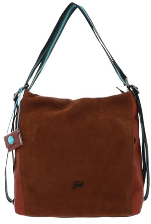 Gabs Leder Schultertasche Rucksack Aissa TG Momu Black Shoulder Bag Bruciato braun
