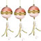 Christbaumkugeln, 9 cm, Hellrosa, 3 Stück, Weihnachtsdekoration, Festliche dekorative Ornamente, Märchen-Motiv, Weihnachtsbaum-Anhänger, Kugel