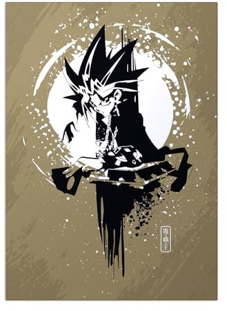 Displate Offiziell Yu-Gi-Oh! MetallPoster Magnetische Befestigung Inklusive Lizenziert Bilder Hochwertiges Poster YU-GI-OH! Extension - Yami - Size M - 45 cm x 32 cm