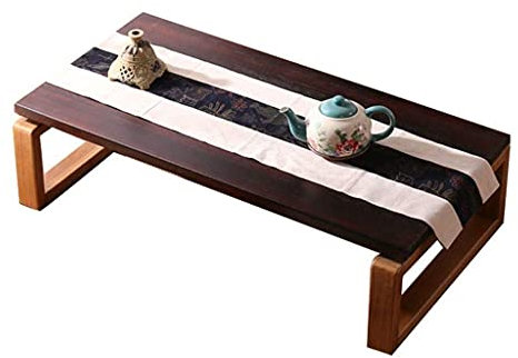 sjdoPulse Teetisch aus Holz, Beistelltisch, Couchtisch, japanisches Massivholz, japanischer Stil, Schulquadratisch, chinesischer Schultisch, Laden, Balkon, Couchtisch