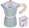 Lybunair-cafetera Espresso Mocha de 300ML, cafetera para cocina de hornillos, cafetera italiana para capuchino Latte (lago turquesa)