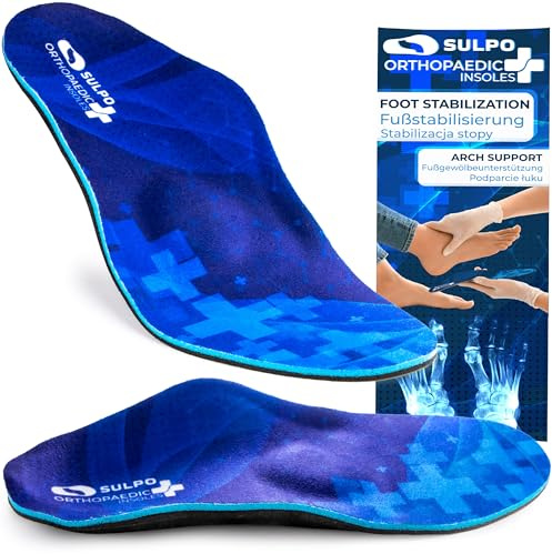 SULPO Solette ortopediche da uomo e da donna, suola piatta, fascite plantare, solette per piedi piatti e sperone calcaneare, suola per scarpe sportive e da lavoro, taglie 40-42