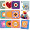 Coopay Häkelset für Anfänger, 9-in-1 Granny Squares Häkel Set mit Schritt-für-Schritt Anleitung und Garn, Komplettes Häkelset für Granny Squares, DIY Häkel Set für Granny Square mit Häkelnadel