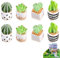 Puppenhaus Miniatur Bonsai Pflanze,Puppenhaus Miniaturpflanze,Puppenhaus Mini Pflanzen,Puppenhaus Topfpflanzen,Mini Topfpflanze,für Puppenhaus Garten Dekorationen,Unisex (Kaktus)