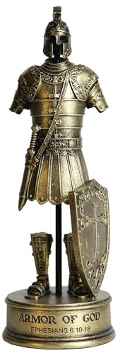 Grace4Joy Armor of God Statue, 25,4 cm, volle Rüstung Gottes, Figur, kreatives Montageset, handbemalter Anzug der Rüstung, Statue, Tischdekoration, lustige Geschenke für Männer
