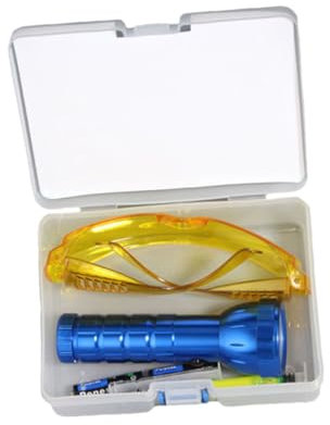 MUCKLILY Kfz-klimaanlage Lecksuchlampe Tragbares Uv-leckprüfgerät Mit Fluoreszierendem Detektor -lampen Fluoreszenzmittel Batterie Brille Im Effiziente Lecksuche Für Klimaanlagen