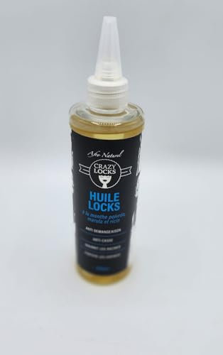 Crazy Locks Huile Capillaire pour Cheveux Locksés - Hydratation Intense, Stimulation de la Pousse, Protection Solaire