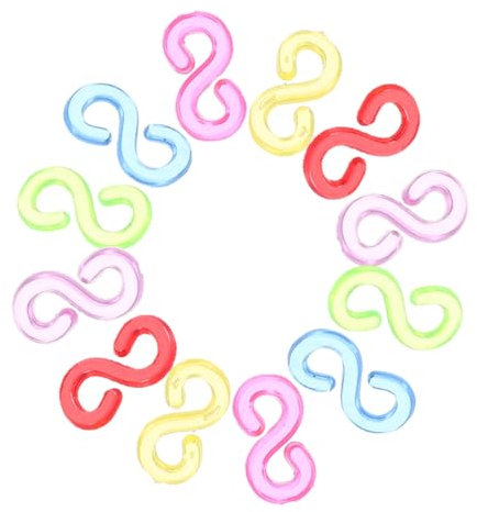 Veemoon 500pcs s Buckle Rainbow Rubber Band Connectors Loom Bracelet Hooks Friendship Bracelet Making Kit Elastic Bands Heavy Duty Festival Wristbands