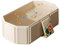 Foldable Bathtub for Kids Collapsible Baby Bathtub, 29.5x17.7x9.8 Inch Portable Baby Tub with Outfall and Support Feet, PVC Foldable Tub for Kids 0-8 Years Old