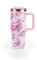 ROSMARINO MegaCup Roses 870ml – Rosa – Doppelwandiger Edelstahl Reisebecher – Auslaufsicher & Wiederverwendbar - Hält 11h Kalt & 7h Warm - BPA-frei