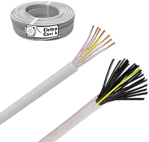 ELETTROCAVI K - CAVO ELETTRICO FROR 8x0,50 mm² GOMMATO ANTIFIAMMA FLESSIBILE MULTIPOLARE 8 POLI 300/500V CPR PROFESSIONALE MADE IN ITALY 100 METRI