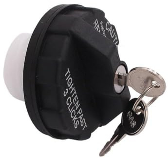 Emiif Schwarzer abschließbarer Tankdeckel für Jeep Wrangler TJ YJ 1997-2000, für Cherokee XJ WJ ZJ 1984-1999, für Comanche MJ, für Dodge Stratus JA, für Intrepid LH, für Minivan GS