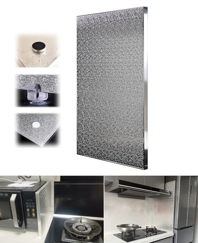 Hitzeschutzplatte Dünne Hitzeschutzplatte, Magnetisch/Klebend/Halterung, Hitzeschutz für Kühlschrankwände Vor Dem Herd, Wärmedämmplatte für Wohnmobil-Schrankgitter(25x40cm/10x16in)